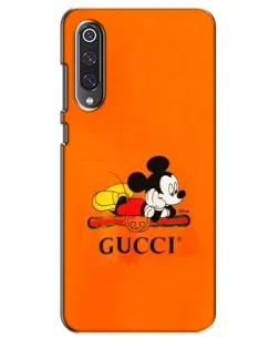 Чехол для Xiaomi Mi 9 SE с картинкой «Микки Маус Gucci — оранж»