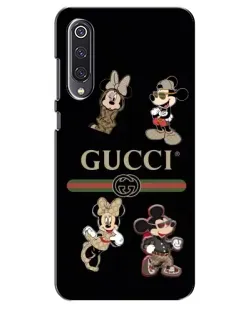 Чехол для Xiaomi Mi 9 SE с картинкой «Gucci — герои Disney и монограмма»