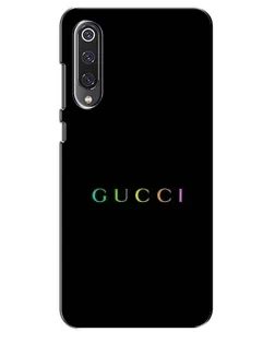 Чехол для Xiaomi Mi 9 SE с картинкой «Gucci — неоновый минимализм»
