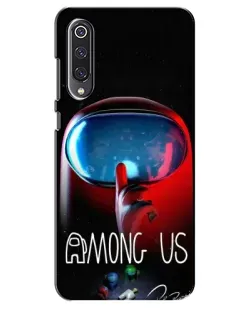 Чехол для Xiaomi Mi 9 SE с картинкой «Красный импостер — макро»