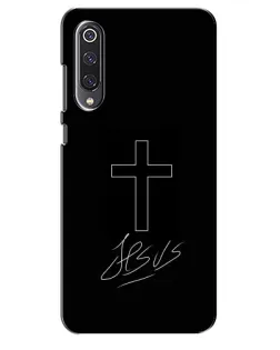 Чехол для Xiaomi Mi 9 SE с картинкой «Графический крест Jesus»