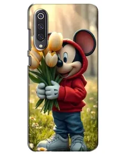 Чехол для Xiaomi Mi 9 SE с картинкой «Микки с тюльпанами»