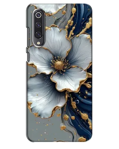 Чехол для Xiaomi Mi 9 SE с картинкой «Белый цветок и золотой флюид» Чехол для Xiaomi Mi 9 SE с картинкой «Белый цветок и золотой флюид»