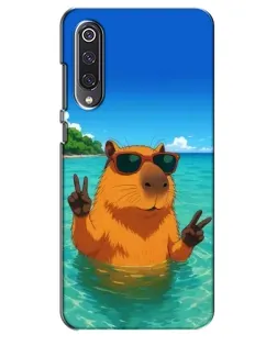 Чехол для Xiaomi Mi 9 SE с картинкой «Морская капибара» Чехол для Xiaomi Mi 9 SE с картинкой «Морская капибара»