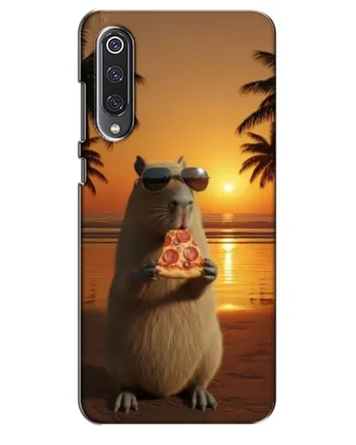 Чехол для Xiaomi Mi 9 SE с картинкой «Капибара с пиццей»