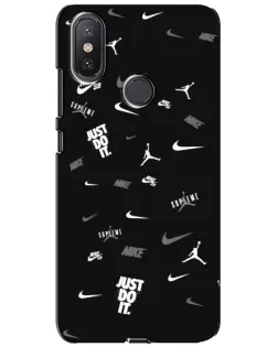 Чехол для Xiaomi Mi A2 Lite с картинкой «Nike Black Pattern»