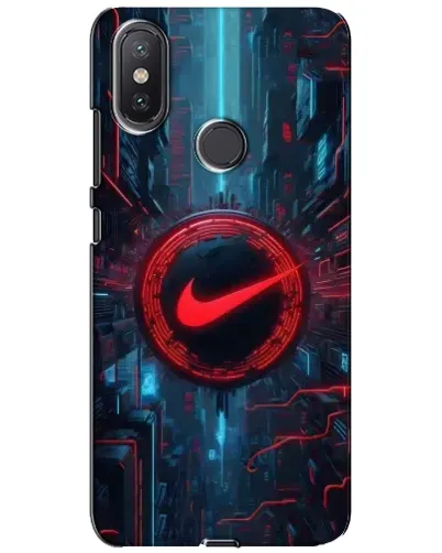 Чехол для Xiaomi Mi A2 Lite с картинкой «Техногенный стиль Nike»