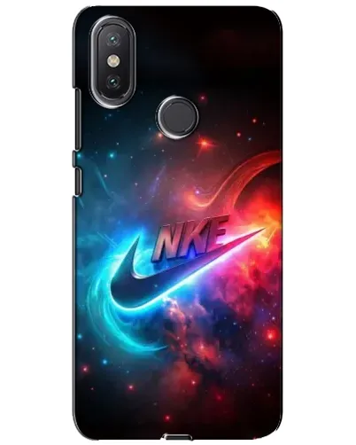 Чехол для Xiaomi Mi A2 Lite с картинкой «Огненный логотип Nike»