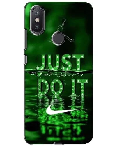 Чехол для Xiaomi Mi A2 Lite с картинкой «Зеленый неоновый Nike»