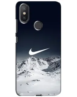 Чехол для Xiaomi Mi A2 Lite с картинкой «Nike — зимние горы» Чехол для Xiaomi Mi A2 Lite с картинкой «Nike — зимние горы»