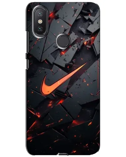 Чехол для Xiaomi Mi A2 Lite с картинкой «Nike — эффект разломов»
