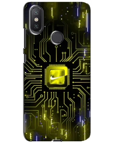 Чехол для Xiaomi Mi A2 Lite с картинкой «Nike — золотая искра»
