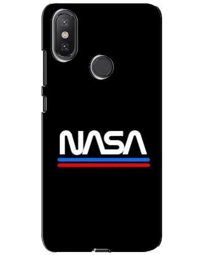 Чехол для Xiaomi Mi A2 Lite с картинкой «NASA — классика Red Blue»