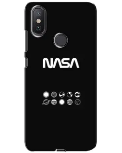 Чехол для Xiaomi Mi A2 Lite с картинкой «NASA — технический принт»