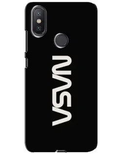 Чехол для Xiaomi Mi A2 Lite с картинкой «NASA — вертикальный логотип»