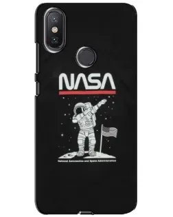 Чехол для Xiaomi Mi A2 Lite с картинкой «NASA — шагаем по Луне»