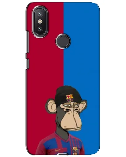 Чехол для Xiaomi Mi A2 Lite с картинкой «Bored Ape — фанат Барсы»