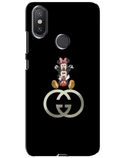 Чехол для Xiaomi Mi A2 Lite с картинкой «Минни Маус на лого»