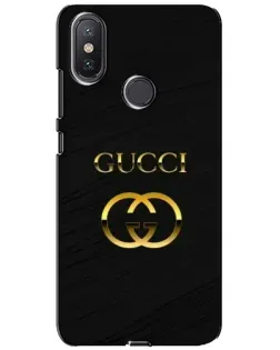 Чехол для Xiaomi Mi A2 Lite с картинкой «Золотой логотип Gucci»