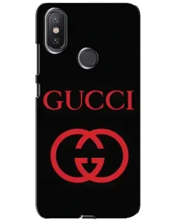 Чехол для Xiaomi Mi A2 Lite с картинкой «Gucci — красный логотип»