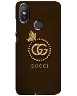 Чехол для Xiaomi Mi A2 Lite с картинкой «Gucci — золотая бабочка»