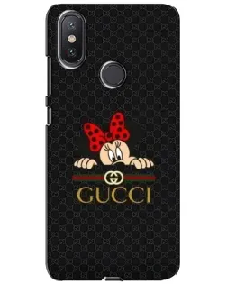 Чехол для Xiaomi Mi A2 Lite с картинкой «Минни Маус Gucci — черный»
