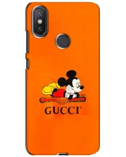 Чехол для Xiaomi Mi A2 Lite с картинкой «Микки Маус Gucci — оранж»