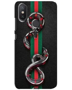 Чехол для Xiaomi Mi A2 Lite с картинкой «Gucci — змея на полосе»