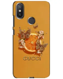 Чехол для Xiaomi Mi A2 Lite с картинкой «Gucci — золотые бабочки»