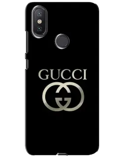 Чехол для Xiaomi Mi A2 Lite с картинкой «Gucci — золото на черном»