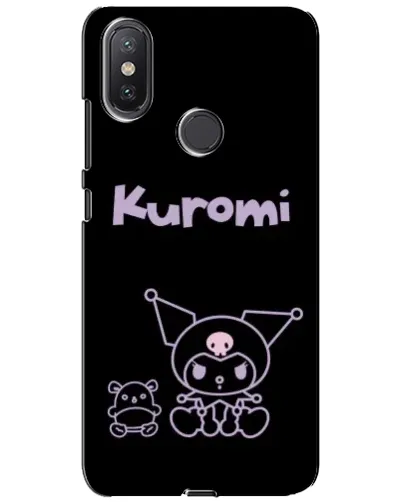 Чехол для Xiaomi Mi A2 Lite с картинкой «Kuromi — черный минимализм»