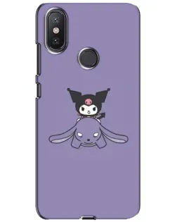 Чехол для Xiaomi Mi A2 Lite с картинкой «Kuromi на лиловом фоне»