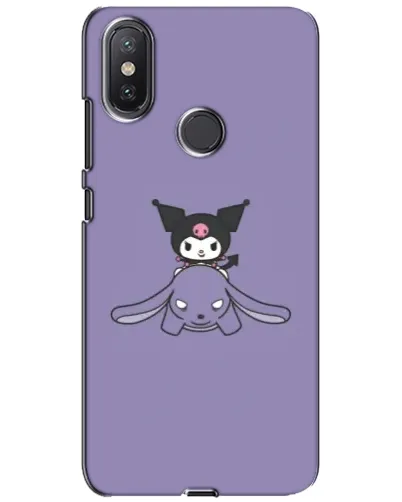 Чехол для Xiaomi Mi A2 Lite с картинкой «Kuromi на лиловом фоне»