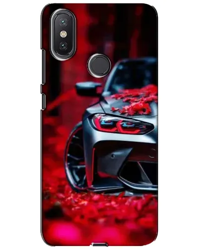 Чехол для Xiaomi Mi A2 Lite с картинкой «Спортивная BMW и цветы» Чехол для Xiaomi Mi A2 Lite с картинкой «Спортивная BMW и цветы»