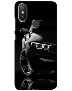 Чохол для Xiaomi Mi A2 Lite з картинкою «Чорна BMW — профіль»