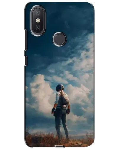 Чехол для Xiaomi Mi A2 Lite с картинкой «Герой PUBG на скале»