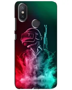 Чехол для Xiaomi Mi A2 Lite с картинкой «PUBG — огненный воин» Чехол для Xiaomi Mi A2 Lite с картинкой «PUBG — огненный воин»
