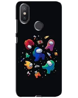 Чехол для Xiaomi Mi A2 Lite с картинкой «Among Us космос»