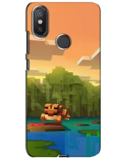 Чехол для Xiaomi Mi A2 Lite с картинкой «Майнкрафт закат солнца» Чехол для Xiaomi Mi A2 Lite с картинкой «Майнкрафт закат солнца»