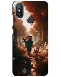 Чехол для Xiaomi Mi A2 Lite с картинкой «Стив в лесу» Чехол для Xiaomi Mi A2 Lite с картинкой «Стив в лесу»