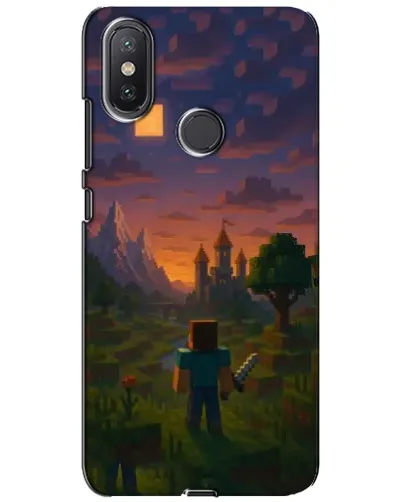 Чехол для Xiaomi Mi A2 Lite с картинкой «Стив у башни» Чехол для Xiaomi Mi A2 Lite с картинкой «Стив у башни»