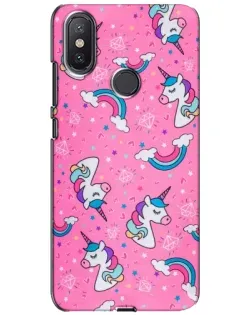 Чехол для Xiaomi Mi A2 Lite с картинкой «Unicorn паттерн розовый»