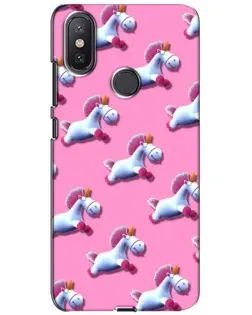 Чехол для Xiaomi Mi A2 Lite с картинкой «Единороги на розовом»
