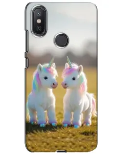 Чехол для Xiaomi Mi A2 Lite с картинкой «Пара единорогов»