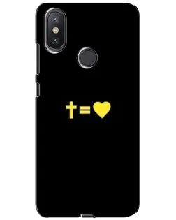 Чехол для Xiaomi Mi A2 Lite с картинкой «Сердце и Крест»