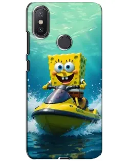 Чехол для Xiaomi Mi A2 Lite с картинкой «Спанч Боб на гидроцикле» Чехол для Xiaomi Mi A2 Lite с картинкой «Спанч Боб на гидроцикле»