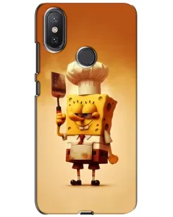 Чехол для Xiaomi Mi A2 Lite с картинкой «Губка Боб повар»