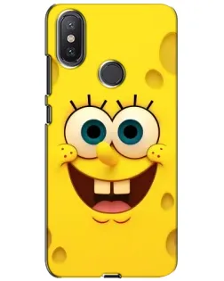 Чехол для Xiaomi Mi A2 Lite с картинкой «Губка Боб улыбка»