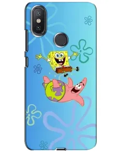 Чехол для Xiaomi Mi A2 Lite с картинкой «Спанч Боб и Патрик»