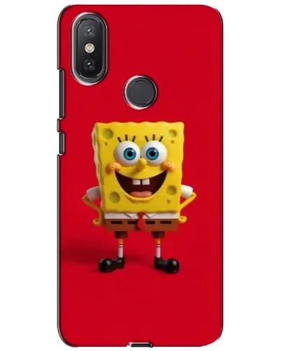 Чехол для Xiaomi Mi A2 Lite с картинкой «Спанч Боб на красном»